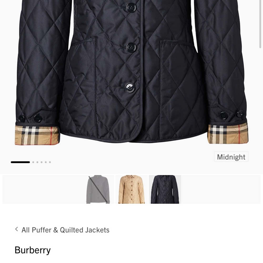 Burberry Black Quilted Jacket
